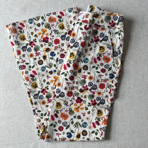 Rachel Antonoff Pants - Rachel Antonoff Mike Pant Pressed Flowers Wide Leg High Rise Pants Size 4